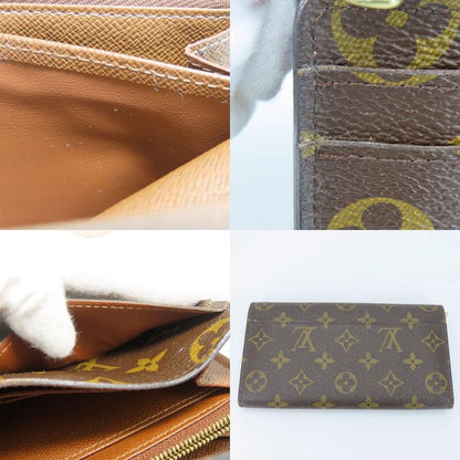 Louis Vuitton Long Wallet Portefeuille Sarah M60531 Monogram Brown Gold