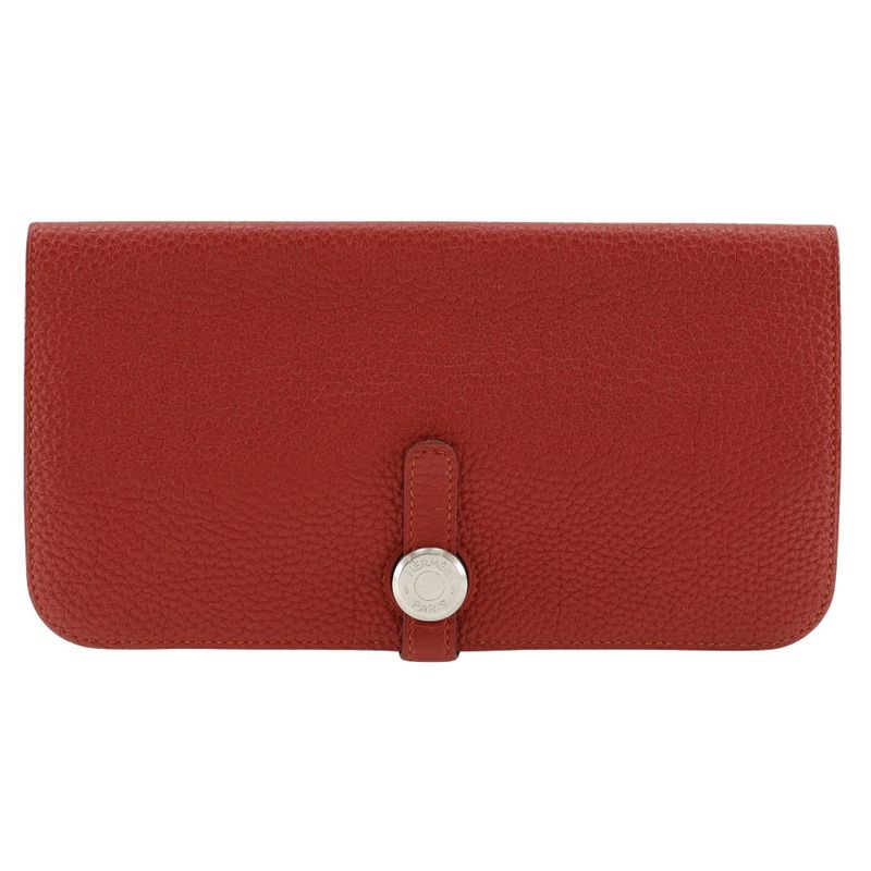 Hermes Dogon Long Togo Red □R Ladies Long Wallet