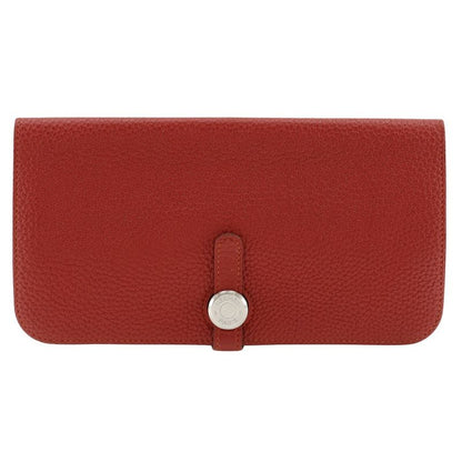 Hermes Dogon Long Togo Red □R Ladies Long Wallet
