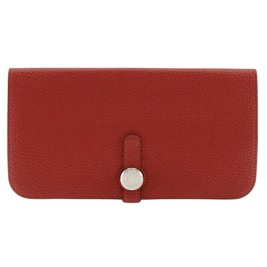 Hermes Dogon Long Togo Red □R Ladies Long Wallet