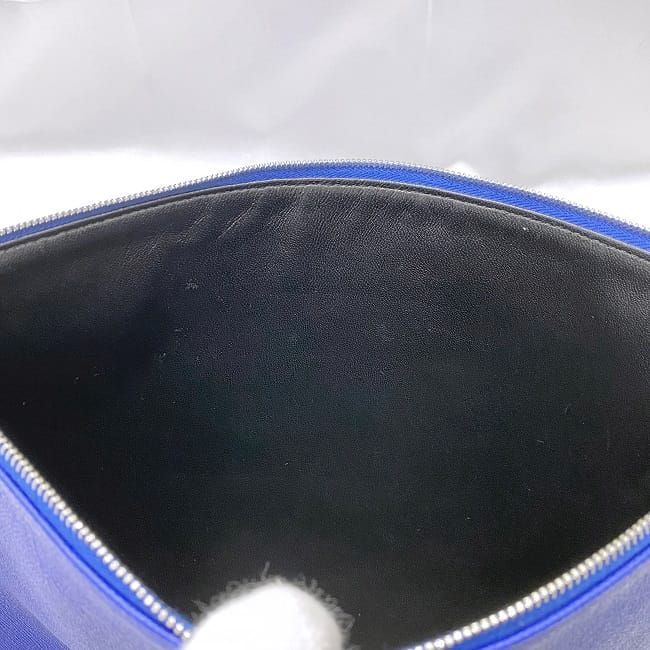 Balenciaga Clutch Bag Blue 579550 Excellent Condition Zipper Logo