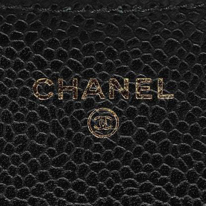 Chanel Card Case Porte-cartes A Rabat Classique Noir Black