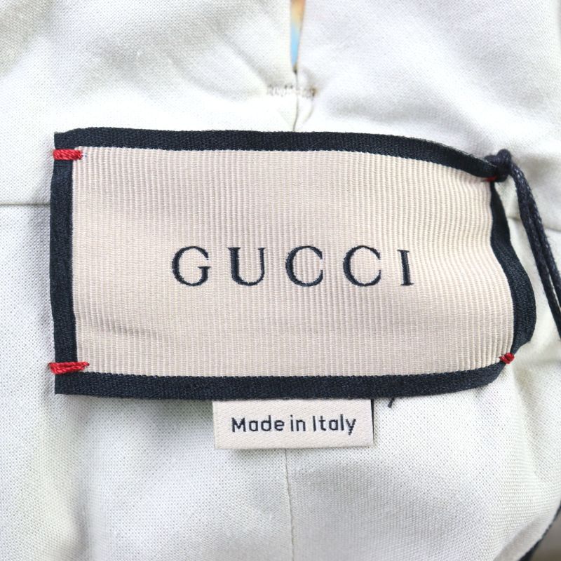 Gucci 675277 Z8asy GG Kaleidoscope Equestrian Inspired Lambleather Used Pants