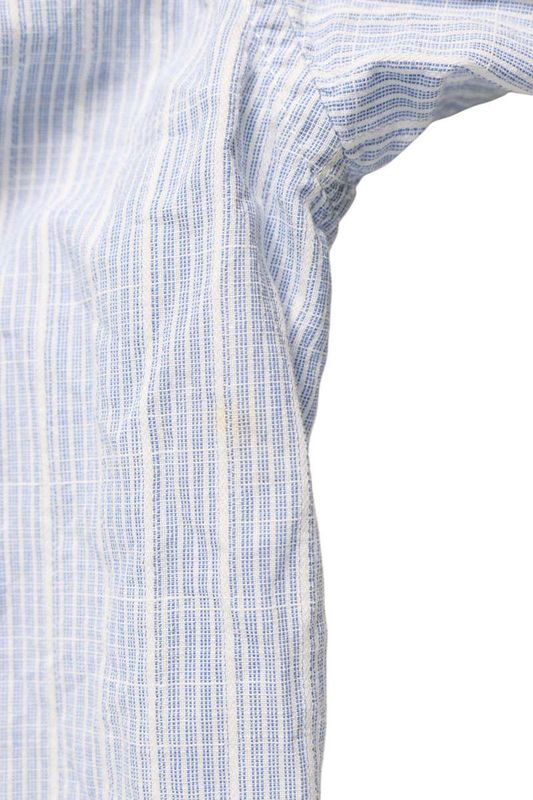 Celine 2 0DP7 505B Striped Wing Collar Tuxedo Long Sleeve Shirt Women 36