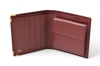 Cartier Fold Wallet Vintage Cartier Men's Wallet Must De Cartier Bordeaux