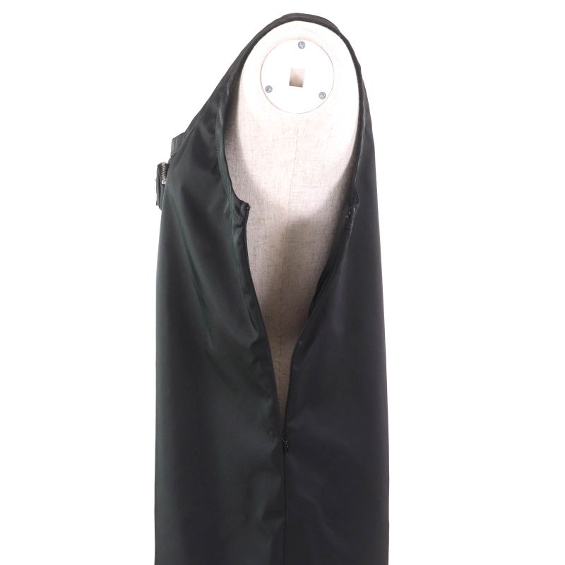 Prada 2023 230701 Re-nylon Triangle Logo Sleeveless Mini Dress Black 40 Made In