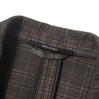 Hermes Tailored Jacket Size 52 Single Jacket Bleather Check 2B Made In Italy