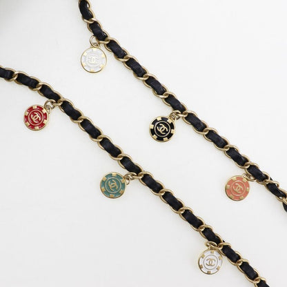 Chanel Matelasse Chain Shoulder Coco Mark Charm Calf Black Women's Shoulder Bag