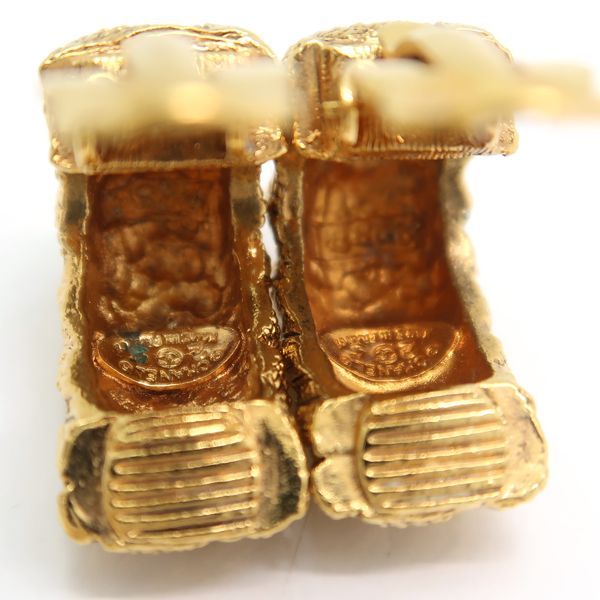 Chanel Earring GP Hoop Ring 25 2738 Vintage Large Removable 2WAY Chanel