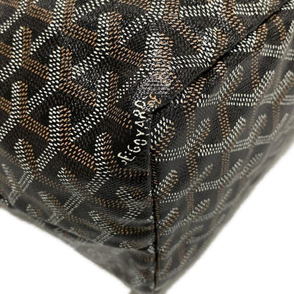 Goyard Tote Bag Saint Louis PM Black×brown Leather