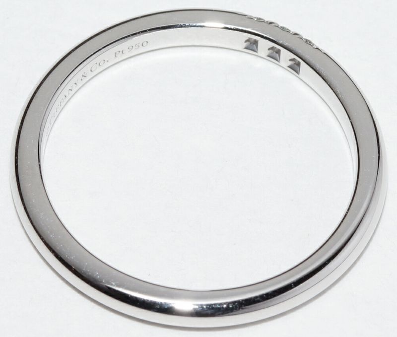 Tiffany & Co Ring Pt950 Diamond 3P (002ct) Forever Wedding Ring