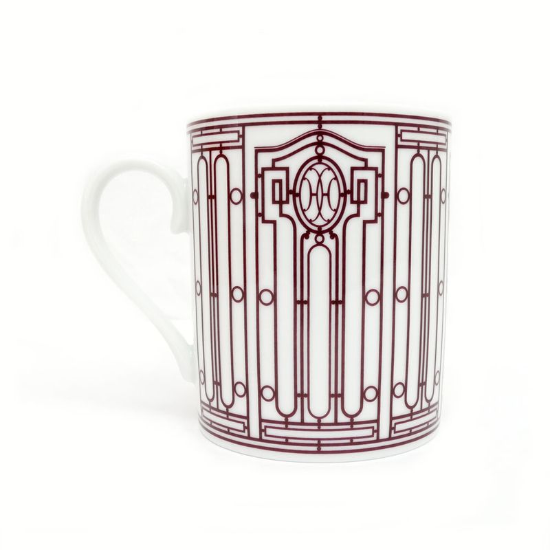 Hermes Mug H DECO Red White Ceramic Tableware Accessories Others
