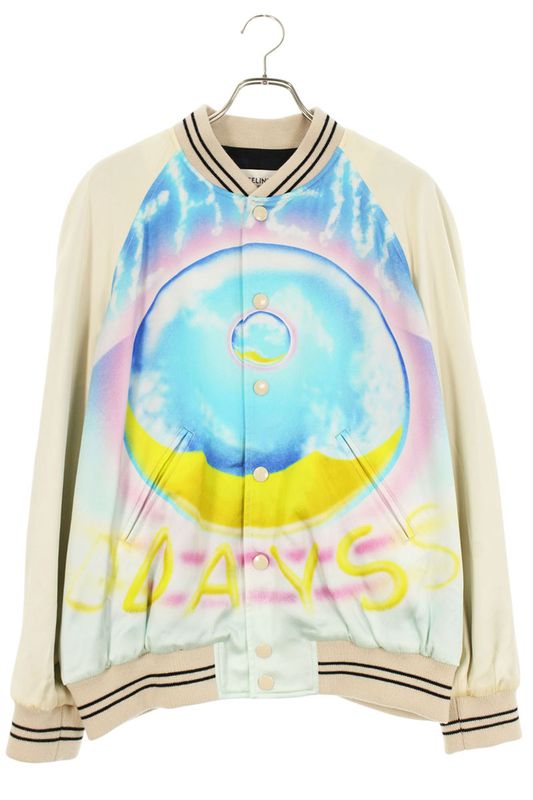 Celine 22SS 2v28h353q Artist Print Teddy Jacket Blouson Men's 48