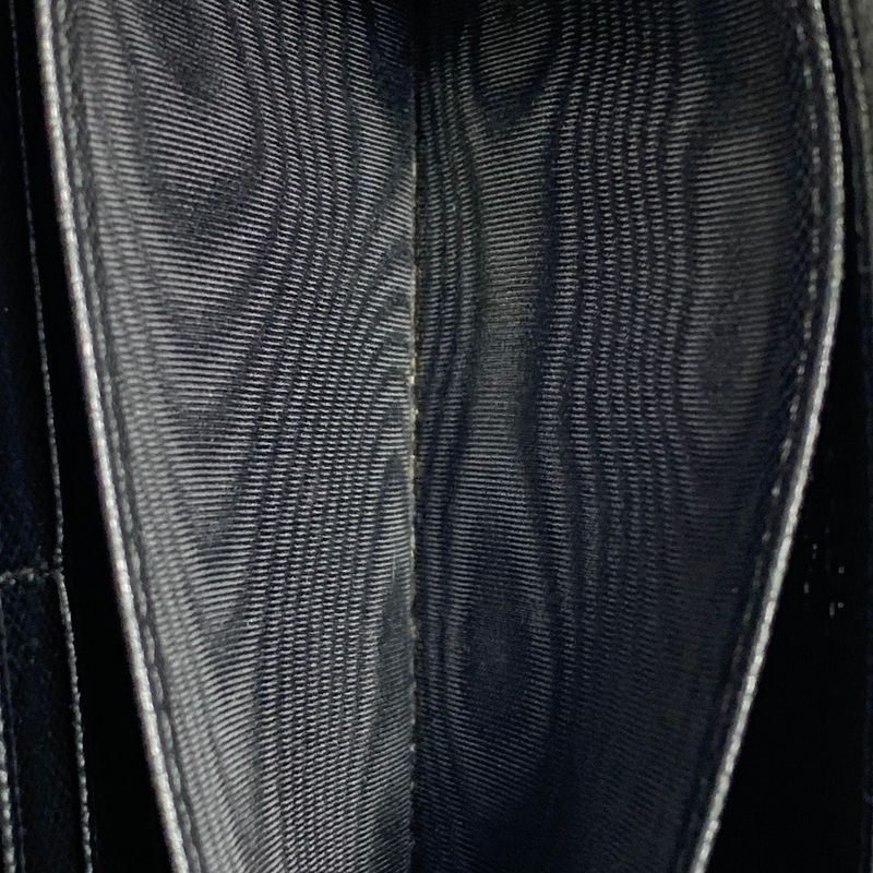 3347 Prada Saffiano Metal Saffiano Metal Round Zipper Long Wallet 1ml506 Black