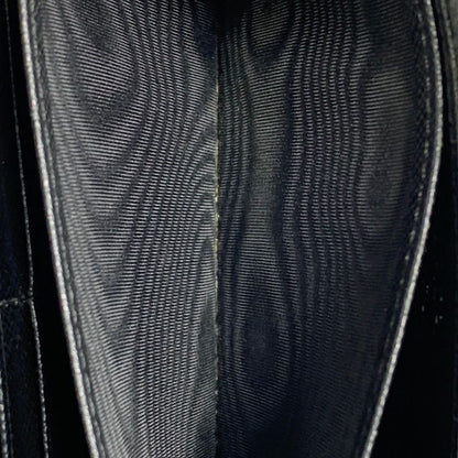 3347 Prada Saffiano Metal Saffiano Metal Round Zipper Long Wallet 1ml506 Black