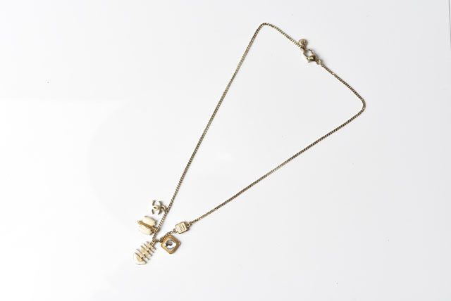 Chanel Necklace Pendant Chain Women's Chanel Marine Motif Coco Mark CC Gold Off