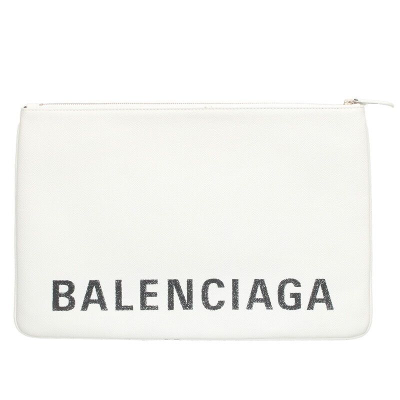 Balenciaga 575215 Leather Logo Clutch Bag Men's