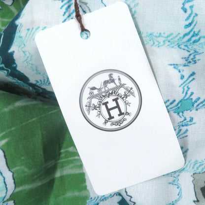 Hermes 100% Cotton Tatersale Remix Bis Total Pattern Sleeve Serie Button Long