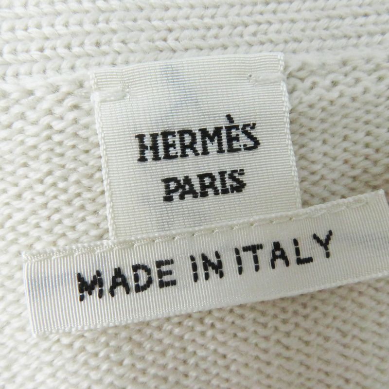 Hermes 22AW 2h2704dn 100% Wool Silk Long Length Knitted Cardigan With Bell