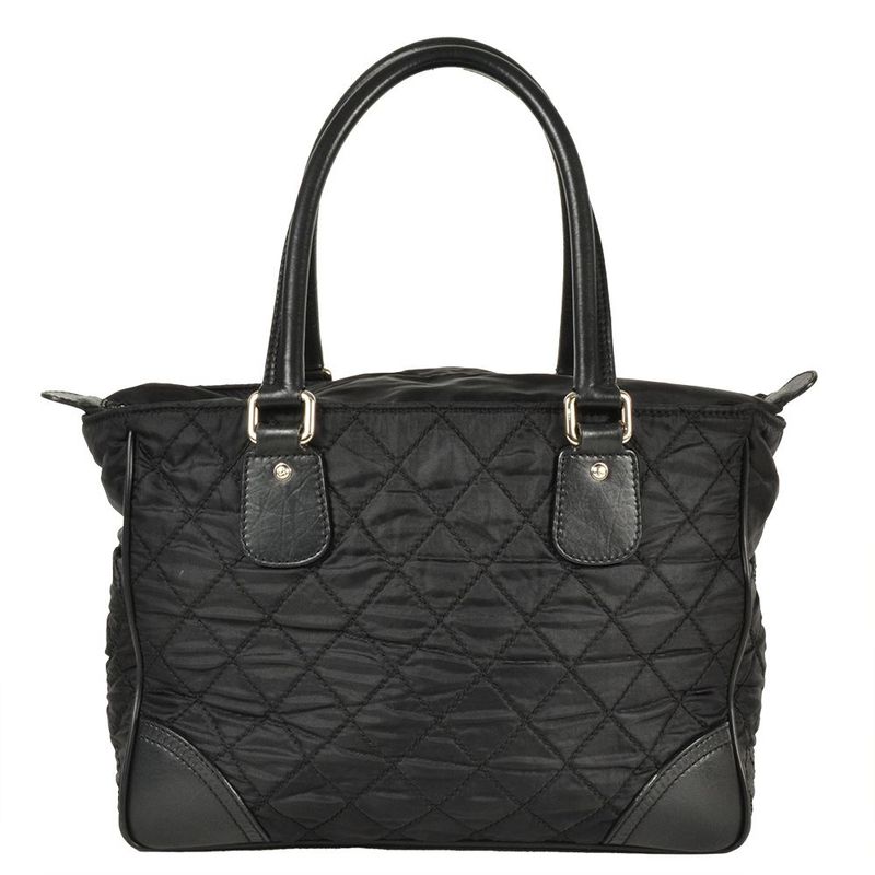 Chanel Paris New York Line Tote Bag Nylon Leather A33100 Black Coco Mark