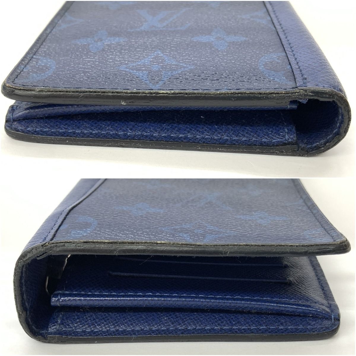 Louis Vuitton Taigarama Portefeuille Brother Bifold Long Wallet M30297 Navy