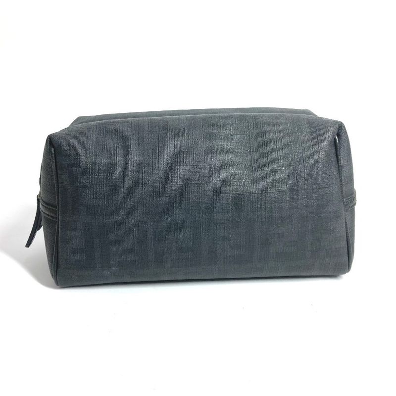 Fendi Second Bag Zucca Logo PVC Black