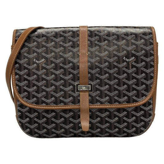 Goyard Shoulder Bag Belvedere 2mm (008in) Black And Brown Leather