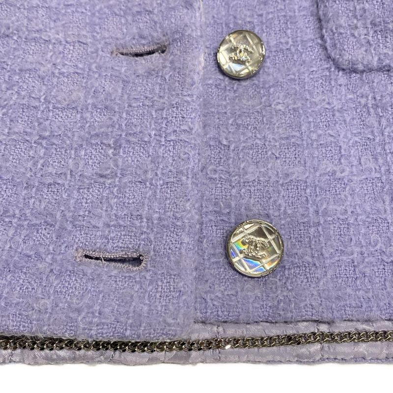 Chanel Jacket Size 36 S Women - P71766 Purple Wool