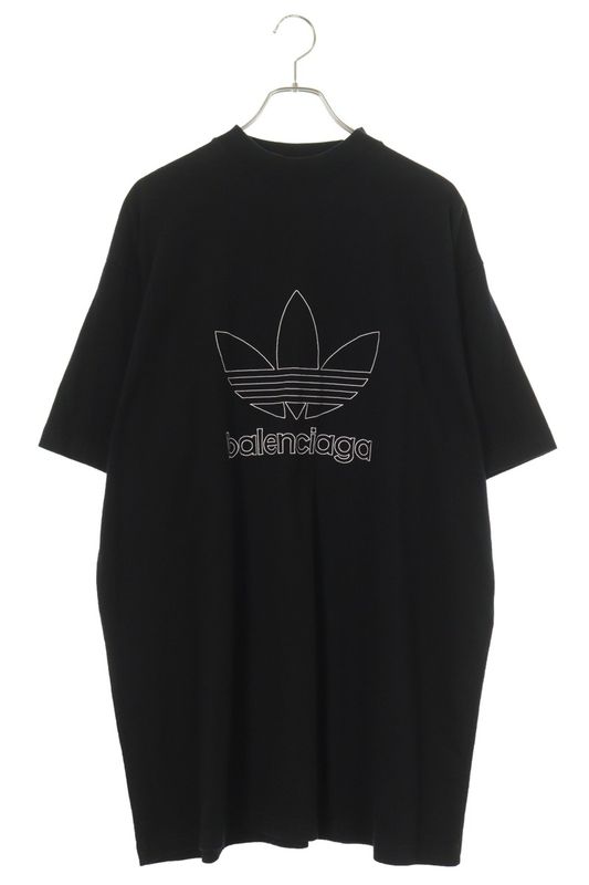 Balenciaga X Adidas 723976 Tnvn8 Logo Embroidery Oversized T-shirt Men 2