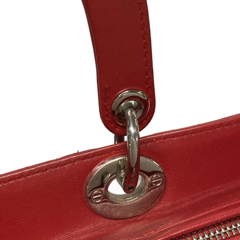 Dior/christian Dior Handbag Lady Dior Large Bag Red Leather