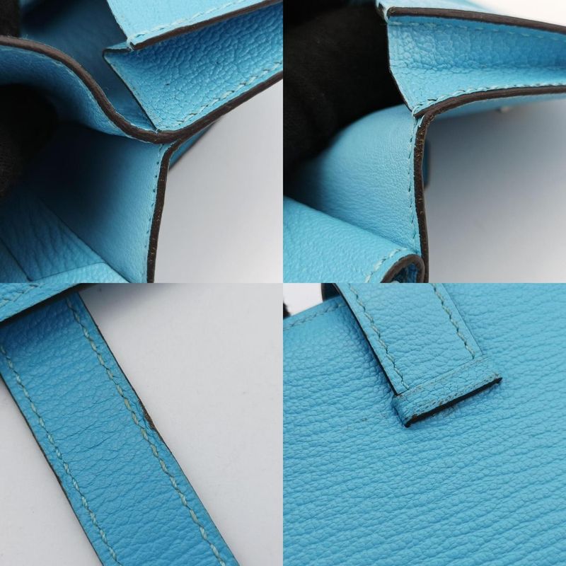 Hermes Bearn Souffle Blue Leather D Ai002id