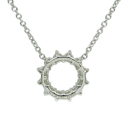 Tiffany & Co Open Circle Mini Diamond Necklace Pt950 Platinum Diamond 40.5cm