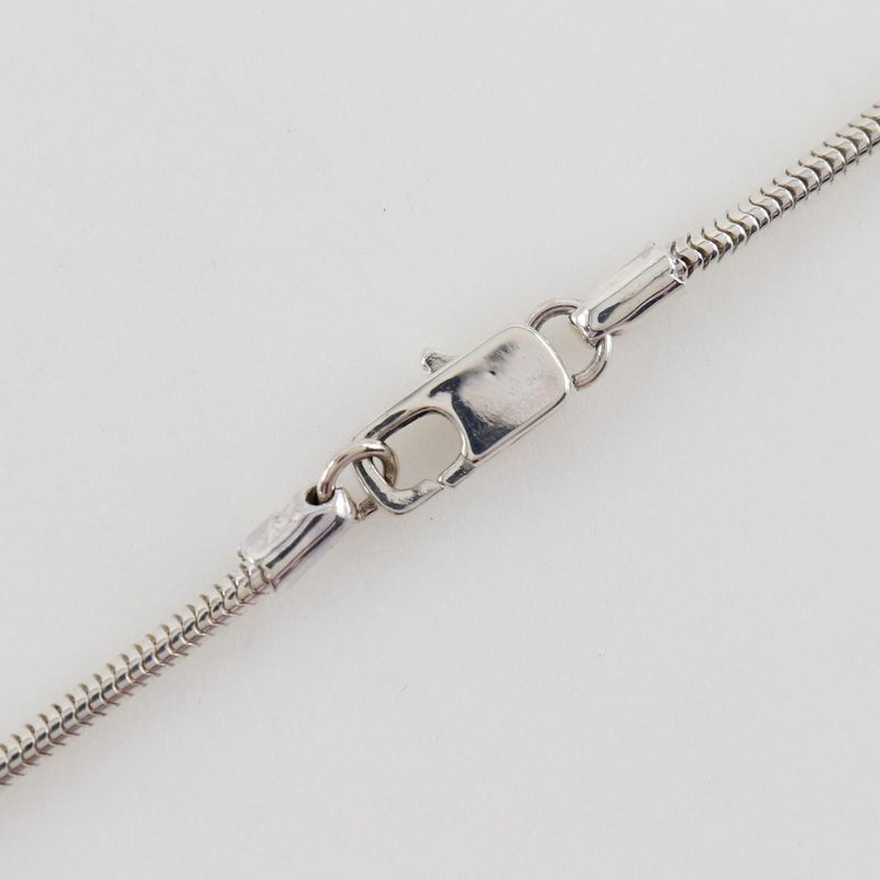 Chanel Icon NO.5 Clover Snake Chain Silver 925 Ladies 12.1g Necklace