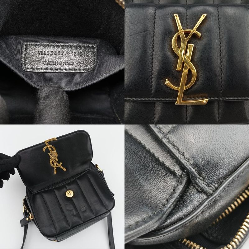 Yves Saint Laurentyves Saint Laurentmonogram Black Lambskin 554075 Ysl5540751216
