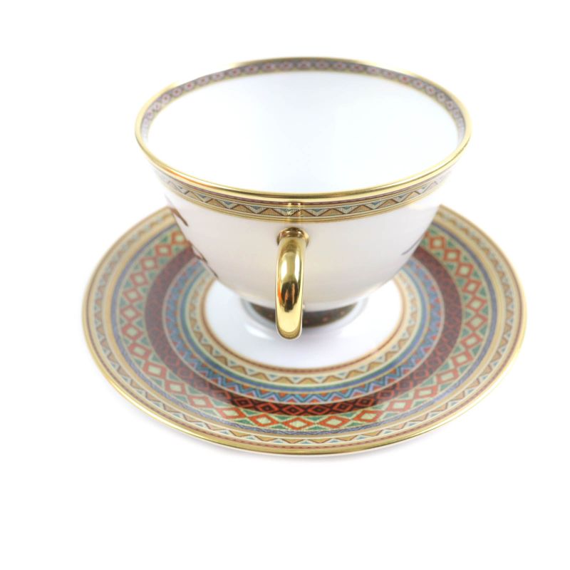 Hermes Chevaldrian Horse Tea Cup And Saucer Set Of 2 Tableware Multi With Box