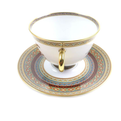 Hermes Chevaldrian Horse Tea Cup And Saucer Set Of 2 Tableware Multi With Box