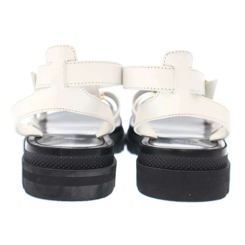 Celine Clea Cles a Triomphe Gladiator Sandals White Black 36