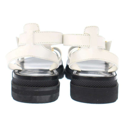 Celine Clea Cles a Triomphe Gladiator Sandals White Black 36