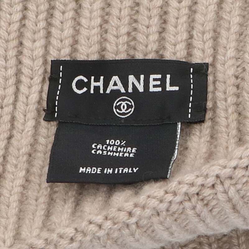 Chanel Logo Patch Knit Cap Beanie Men's