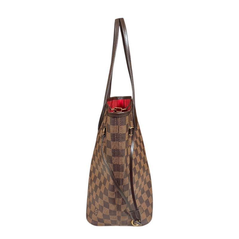 Louis Vuitton Neverfull MM Damier Tote Bag Damier Canvas N51105 Brown Ladies