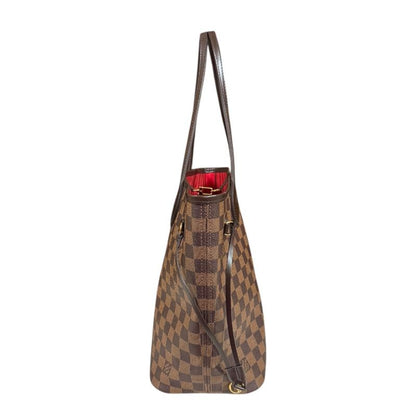 Louis Vuitton Neverfull MM Damier Tote Bag Damier Canvas N51105 Brown Ladies