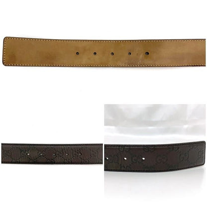 Gucci Belt Brown Cima Interlocking 114984 Excellent Condition