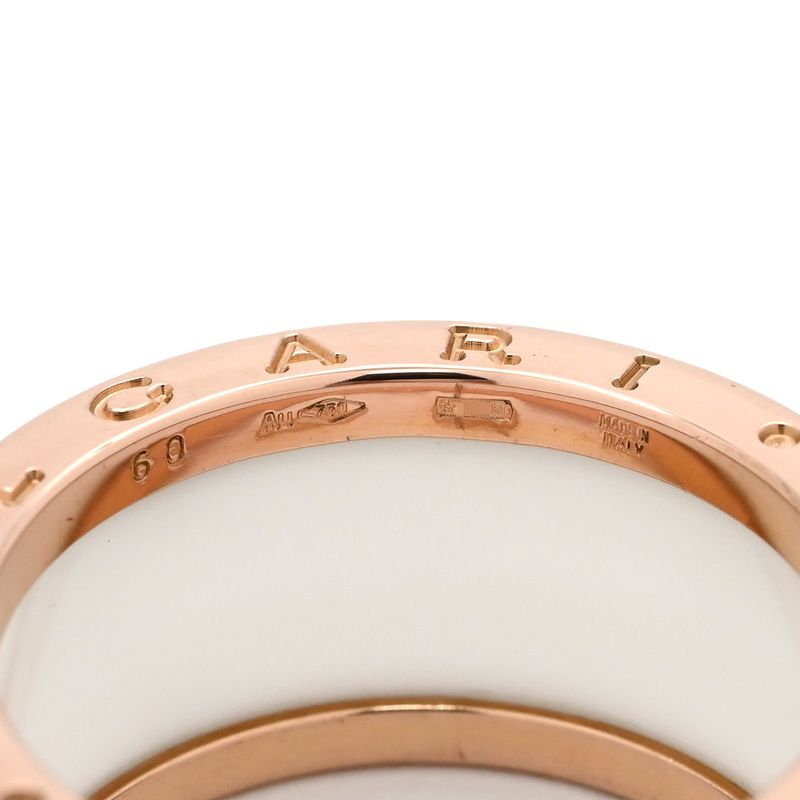 Bvlgari Bvlgari Ring B-Zero1 4 Band Ring 18k Pink Gold Ceramic Pink Gold X