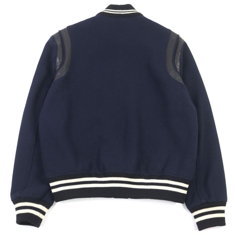 Saint Laurent Paris 14AW 354728 Wool Eddy Period Leather Switching Stajan Teddy