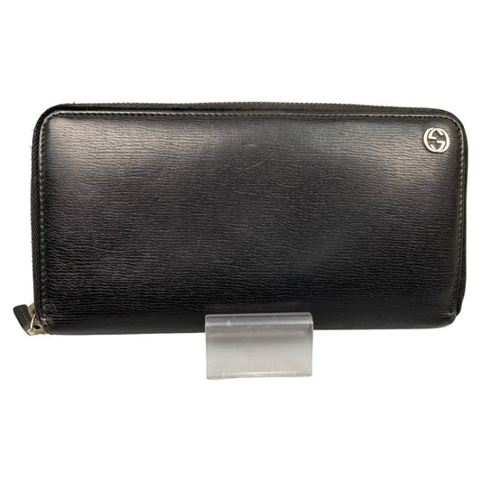 Gucci Round Zipper Long Wallet Interlocking G Shape Softening Yes