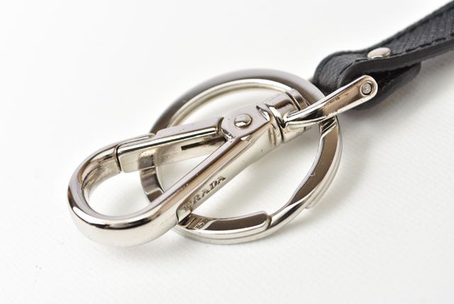 Unused Prada Key Ring Key Holder Bag Charm Logo Patchwork