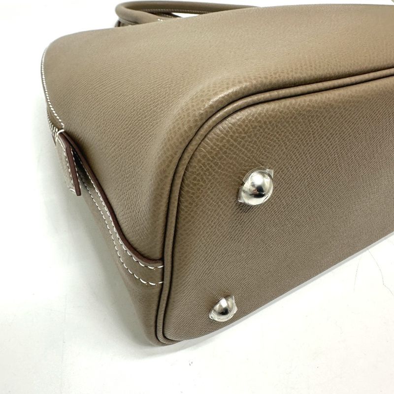 Hermes Handbag Bolide 30 1923 Epson Etoup Beige