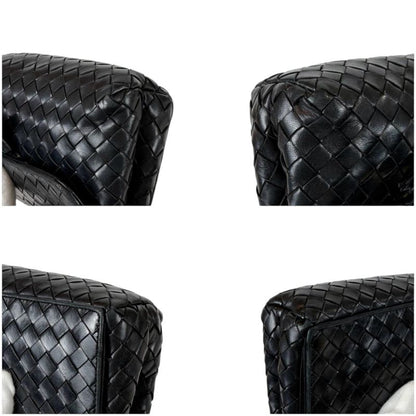 Bottega Veneta Mini Shoulder Bag Tassel Fringe Intrecciato Leather Black