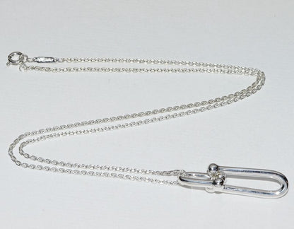 Tiffany & Co Pendant Necklace SV Hardware Slender Link Pendant Necklace