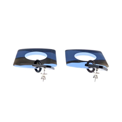 Hermes Earrings Dalva Sfumato Buffalo Horn Multicolor Blue Accessories
